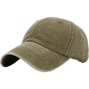 Unisex Olive Pigment Dyed 100% Cotton Adjustable Classic Baseball Plain Dad Hat